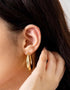 MOON HOOP EARRINGS